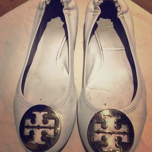 Tory Burch Reva flat White leather size 6